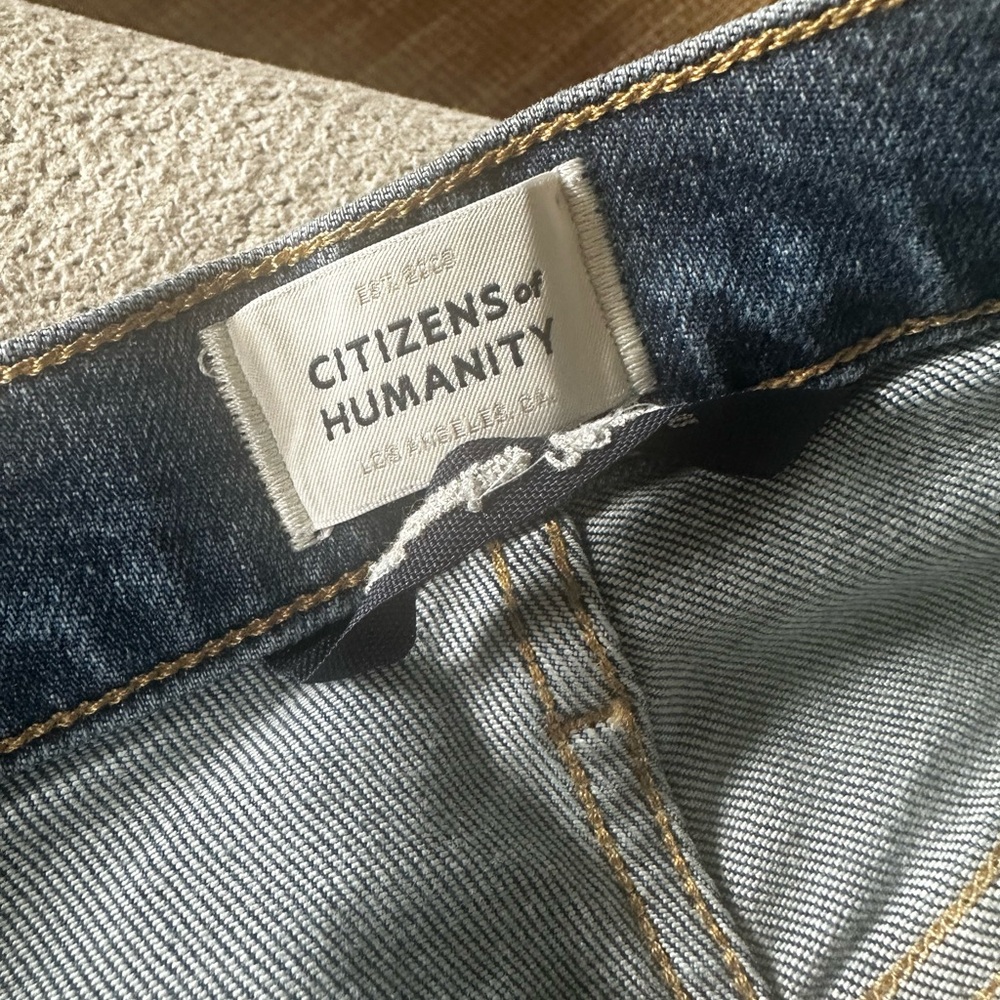 ANTHROPOLOGIE Citizens Of Humanity Florence Blue Ankle Cropped Jeans - Picture 7 of 10